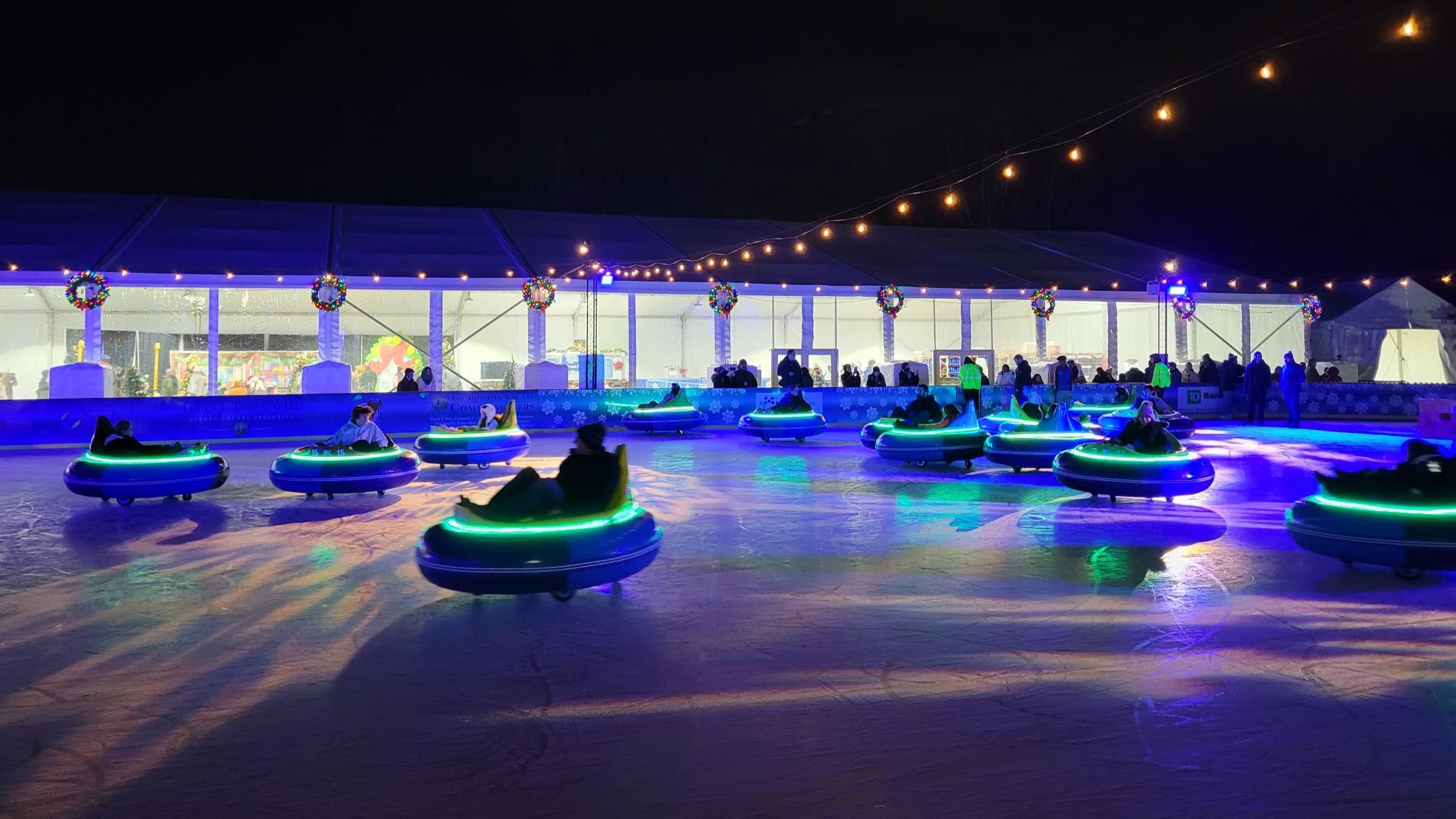 BERGEN COUNTY’S WINTER WONDERLAND NEW ICE BUMPER CAR ATTRACTION, BEGINS DAILY OPERATION